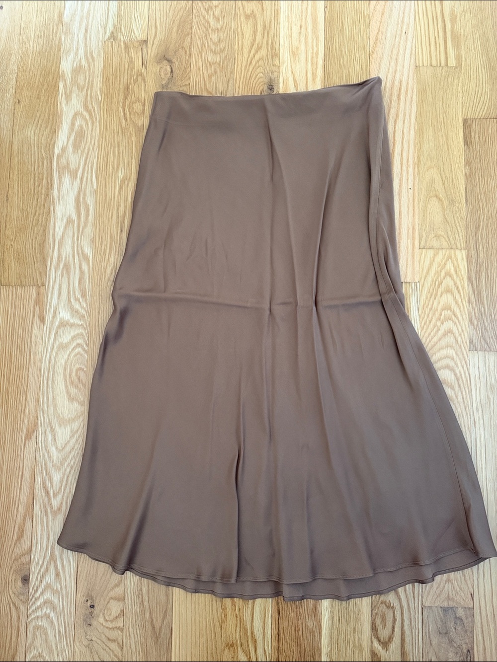Zara Brown A-Line Slip Skirt